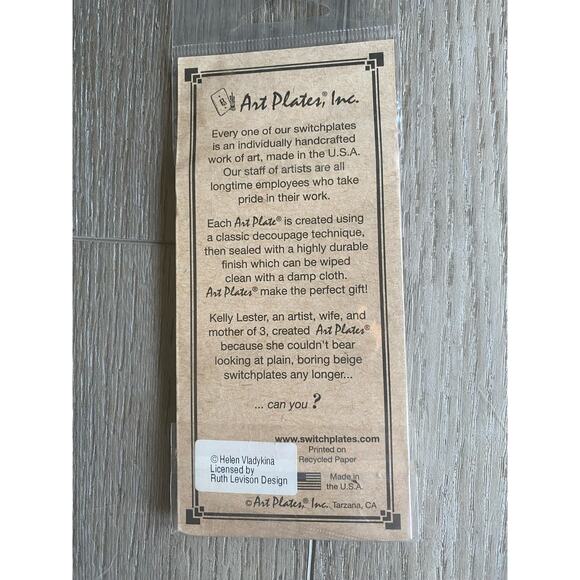 2 Cat Kitten Feline Art Deco Switchplates Handcrafted Made in the USA - Picture 5 of 6